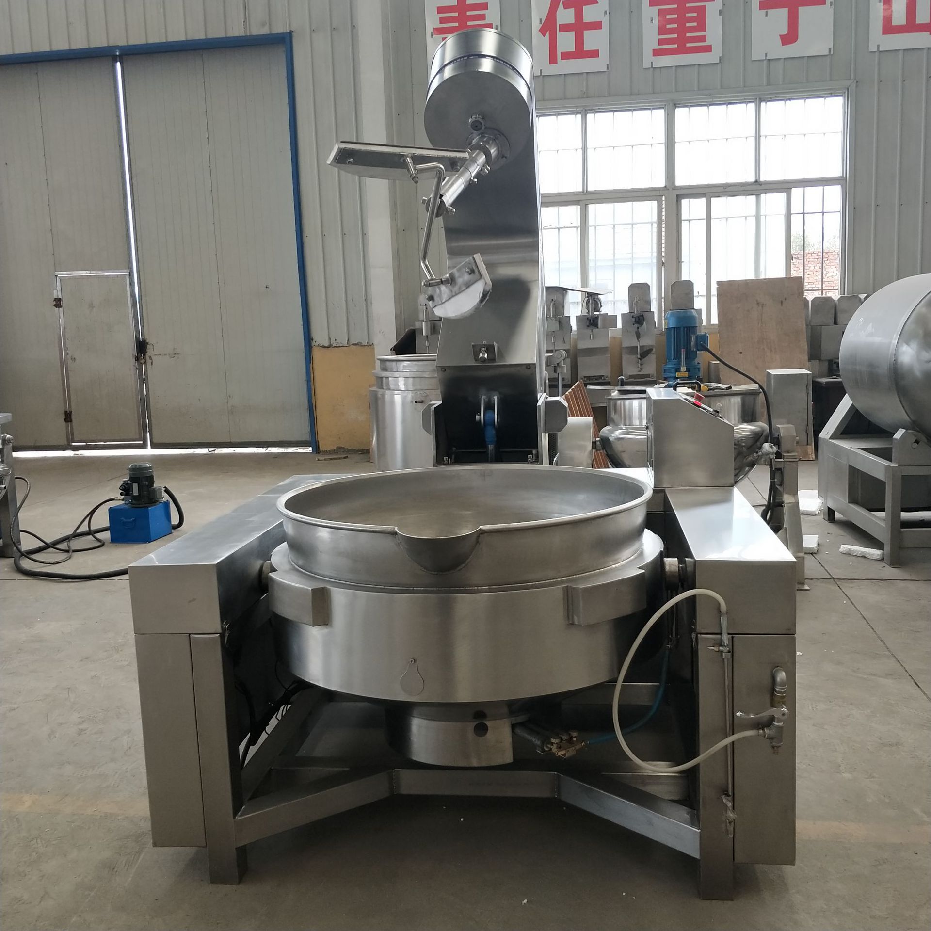 牛轧糖炒糖机器燃气行星搅拌炒锅夹层锅花生糖制作专用夹层锅