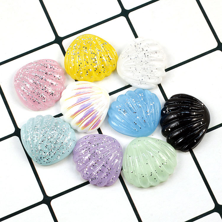 树脂闪粉贝壳海洋配件滴胶奶油胶手机壳发饰diy