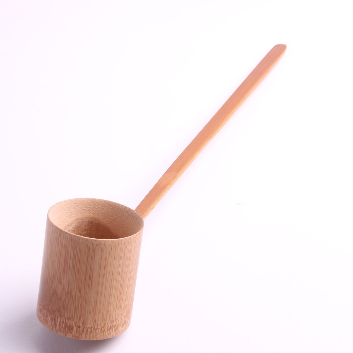 手工刮青竹水勺长柄茶勺茶道具水勺日式打舀酒勺器茶具配件分茶勺