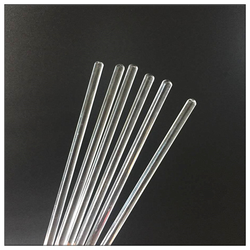 若萱圆头透明玻璃棒 实心玻璃搅拌棒 长度15cm diy手工唇
