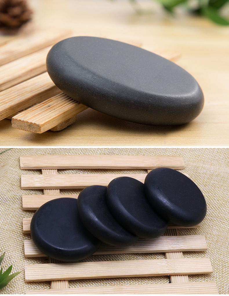 能量石火山热石spa精油厂家直销按摩养生加热石背部热敷按摩器材