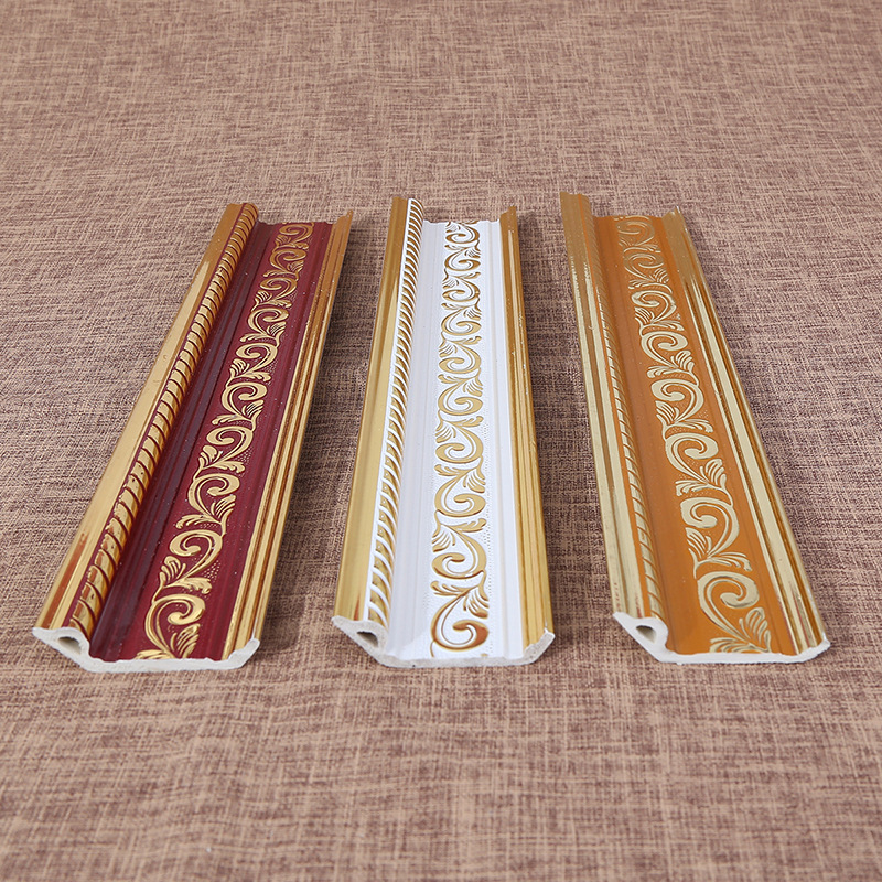 厂家批发pvc 7028顶角线室内装饰线条欧式花纹背景墙收边线