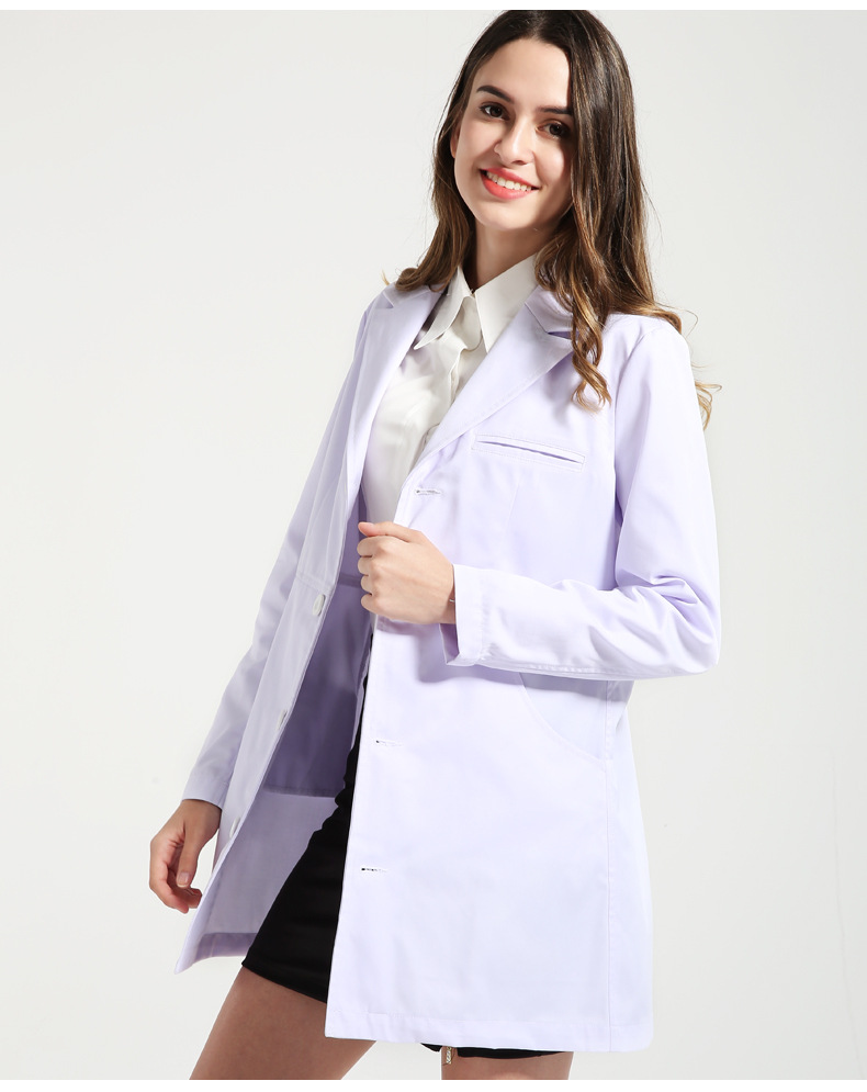 韩版白大褂女医生服修身长短袖医院工作服美容院药店护士服白大衣