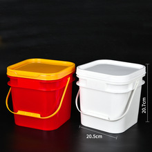 厂家供应5公斤方型塑料桶酱料桶油漆桶农业PP桶85*85支持批发