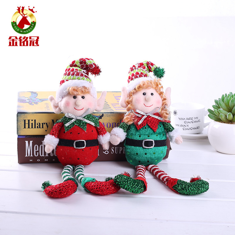 Christmas Decorations Christmas Red Green Long Leg Elf Doll Christmas Tree Doll Gift Decoration Factory Wholesale