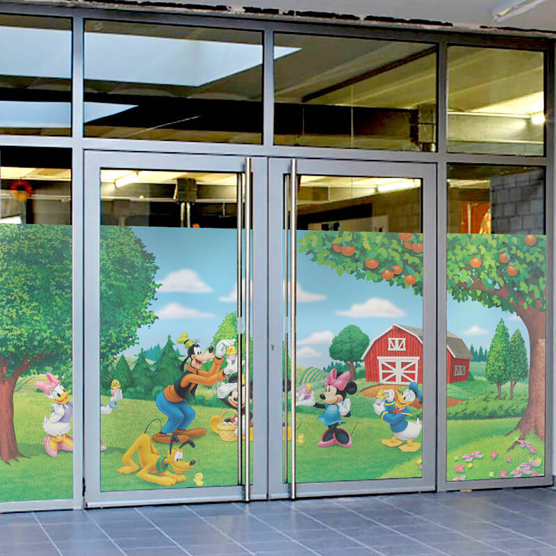 厂家直销120克pvc超透玻璃贴应用家里/办公室/阳台/走廊装饰灯布