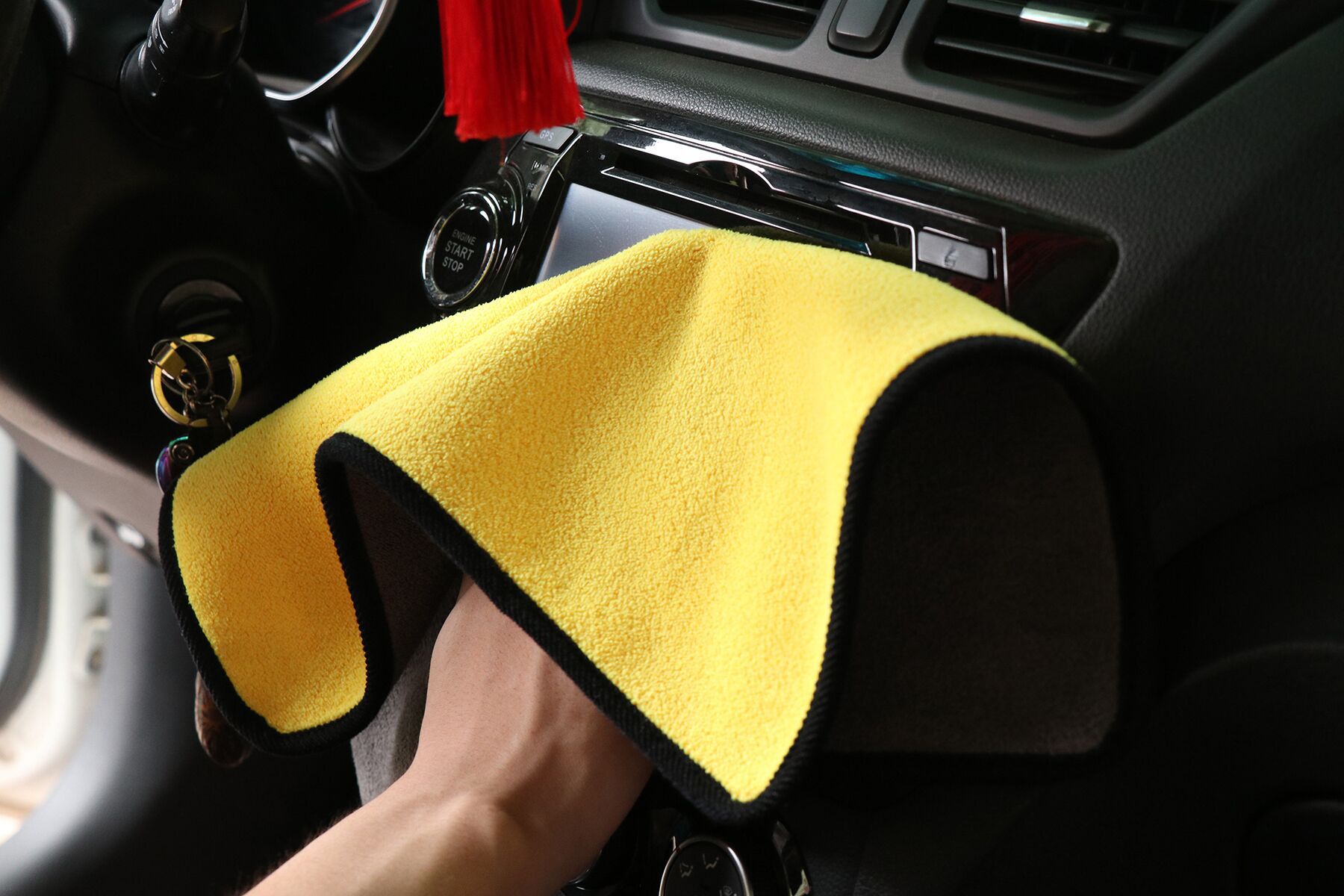 洗车毛巾 加厚吸水珊瑚绒擦车巾 双色双面高密车用清洁洗车巾