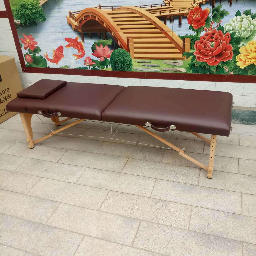 厂家直销实木折叠按摩床美容床艾灸床熏蒸罩美容车美容凳