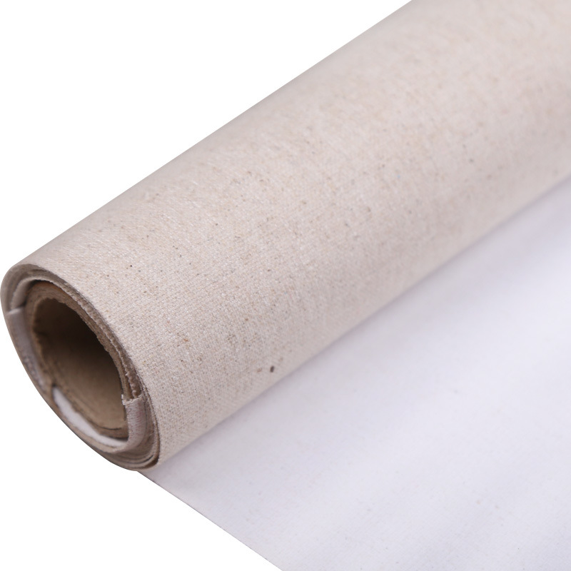 中盛画材 细纹亚麻混纺水彩油画布 打印喷绘数字油画布 幅宽152cm