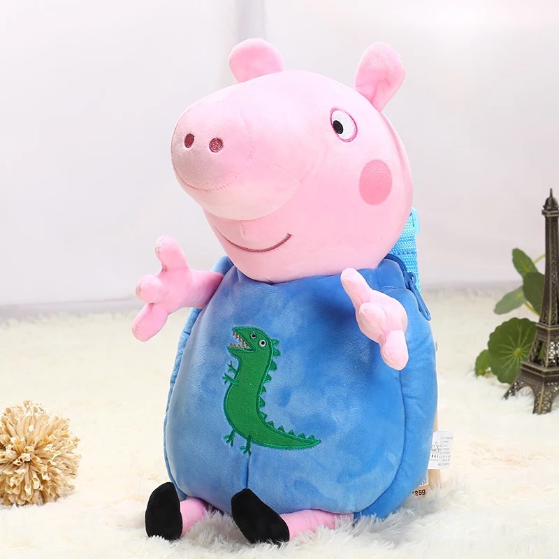 粉红猪小妹公仔佩奇乔治系列动画片双肩背包礼品六一快乐小猪猪