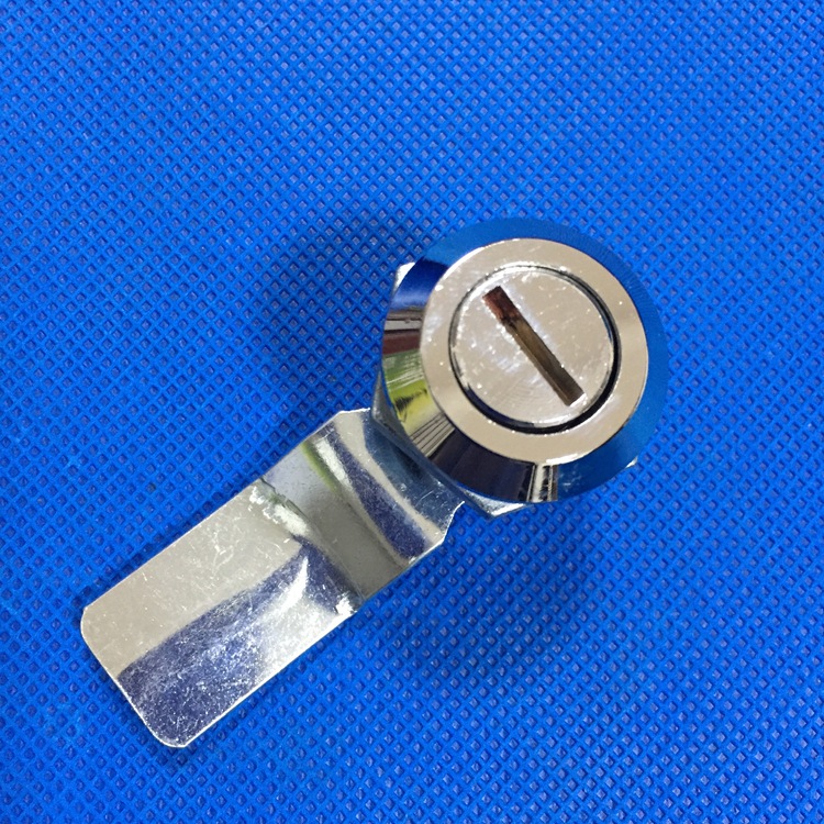 ms705-8一字槽型锁芯亮铬圆柱锁,电柜门锁,机柜锁,配电箱门锁