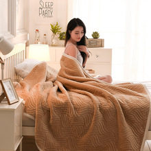 毛毯加厚被子三层复合单双人珊瑚绒床单法兰绒毯子云貂绒毯法莱绒
