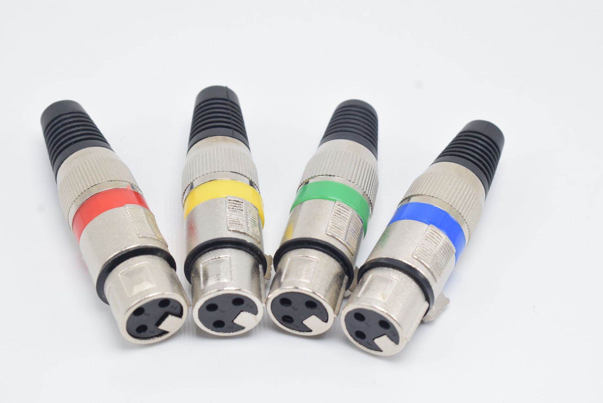 厂家直销 高品质三芯金属卡龙母头 音响插头