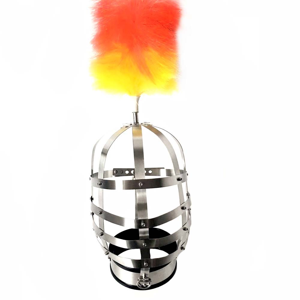 情趣用品项圈不锈钢金属头套眼镜除外可做钛金不锈钢头套