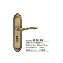 门锁全铜欧式大面板执手锁静音双轴承铜锁芯钥匙厂家批发