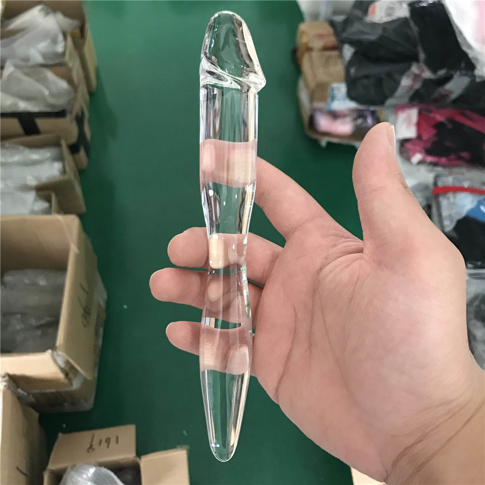 zcz情趣水晶玻璃棒自慰棒后庭塞165