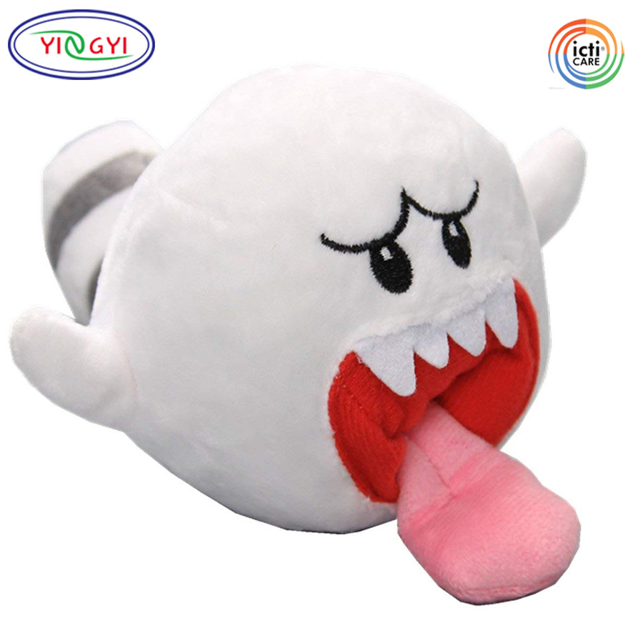 超级玛丽奥白色吐舌幽灵毛绒公仔 马里奥兄弟白鬼玩具娃娃玩偶