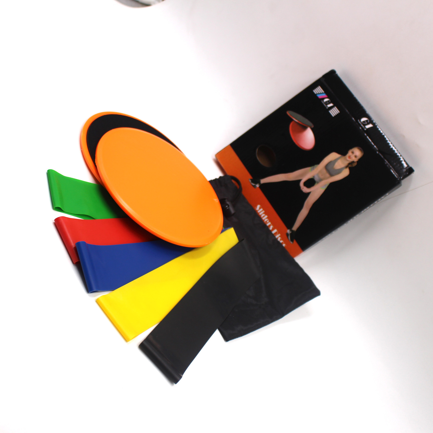 贤尔急速健身滑行盘 gliding disc 瑜伽健身滑行垫2个彩盒装滑盘