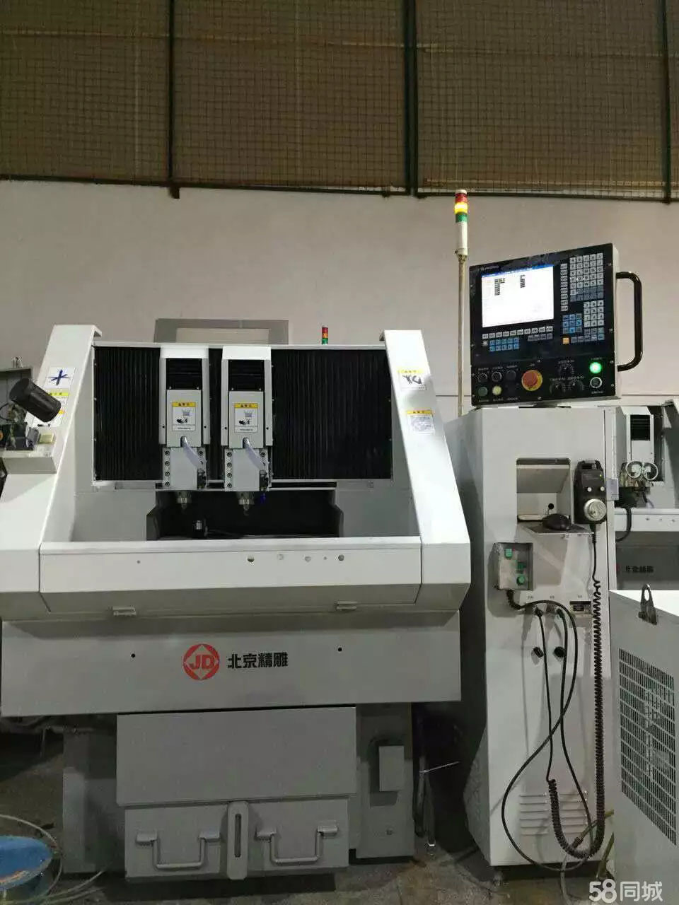 二手北京双头精雕机玻璃雕刻机亚克力精雕机