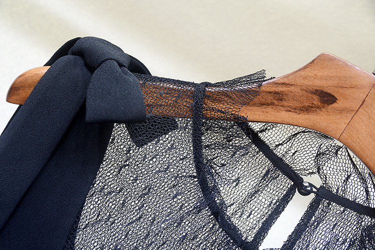 2018春夏款28204a蝴蝶结蕾丝镂空020026f无袖连衣裙短裙ye0005