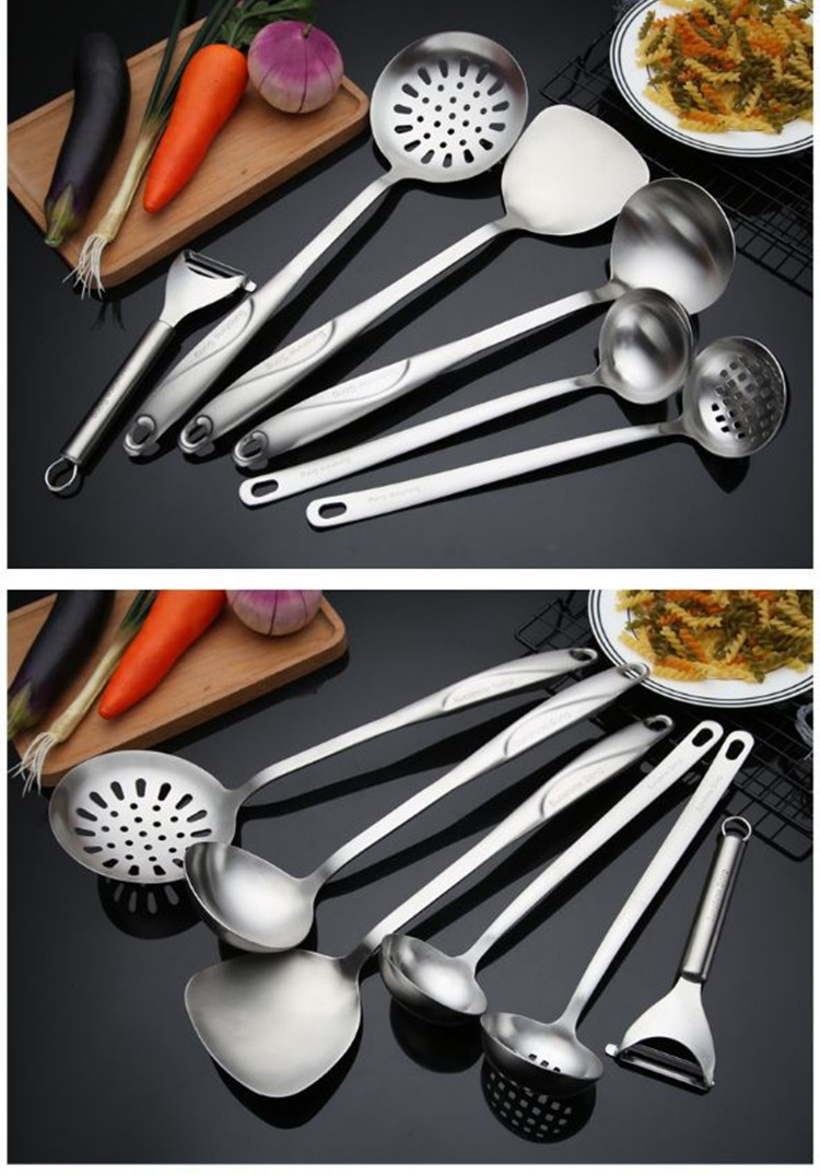 304不锈钢厨房工具厨具七件套系列锅铲汤勺漏铲漏勺刨刀 厂家现货