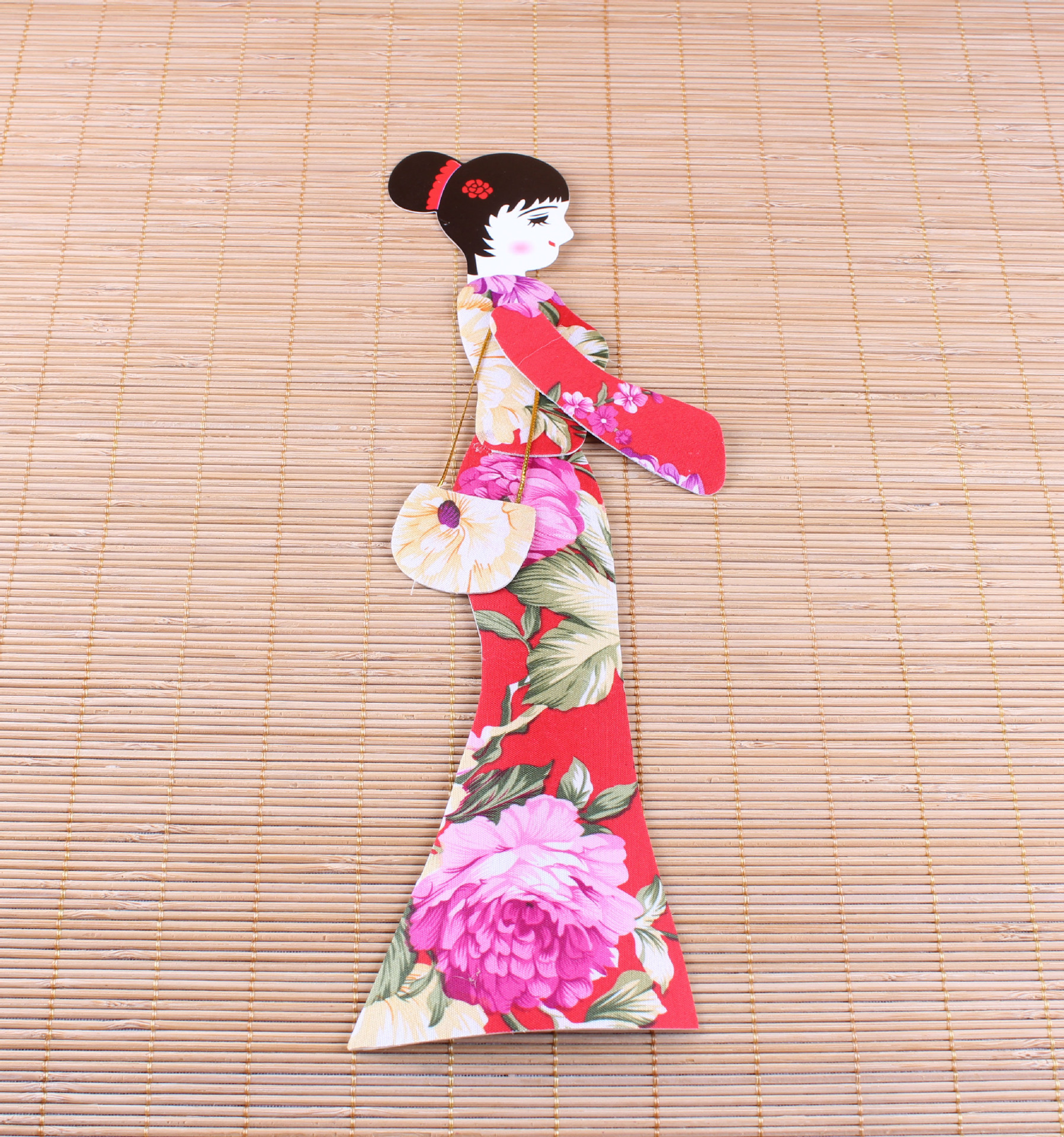 幼儿园手工制作民族人物布贴画diy环创布置中国风装饰画工厂直销