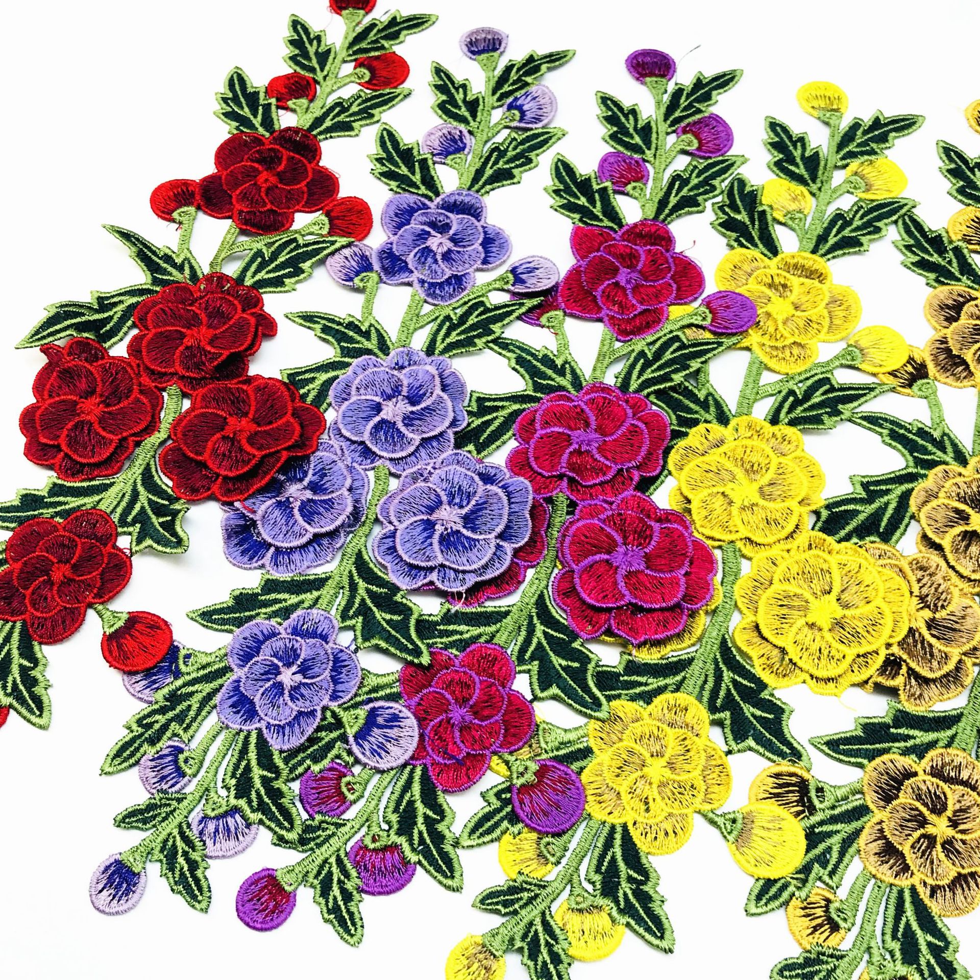 时尚立体3d刺绣水溶刺绣贴花补丁旗袍汉服衣服diy舞蹈服绣花批发