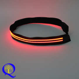 厂家批发魔术贴粘合发光拉链 led发光双光纤拉链背包发光拉链配件