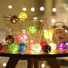 LED泰国藤球灯串卧室装饰灯满天星星灯圣诞节日小彩灯电池款批发