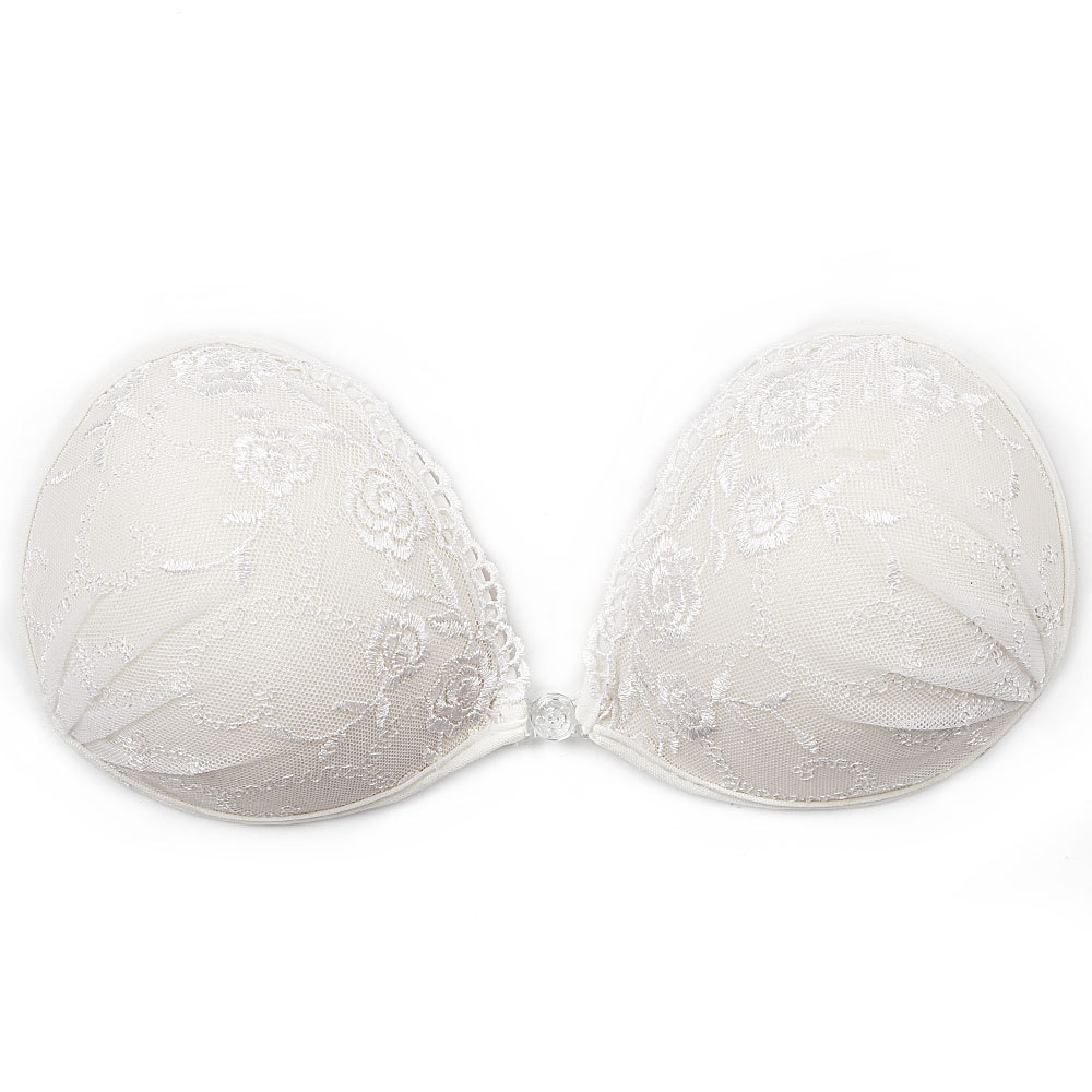 新款白色蕾丝隐形文胸硅胶胸贴内衣聚拢乳贴透气内衣批发