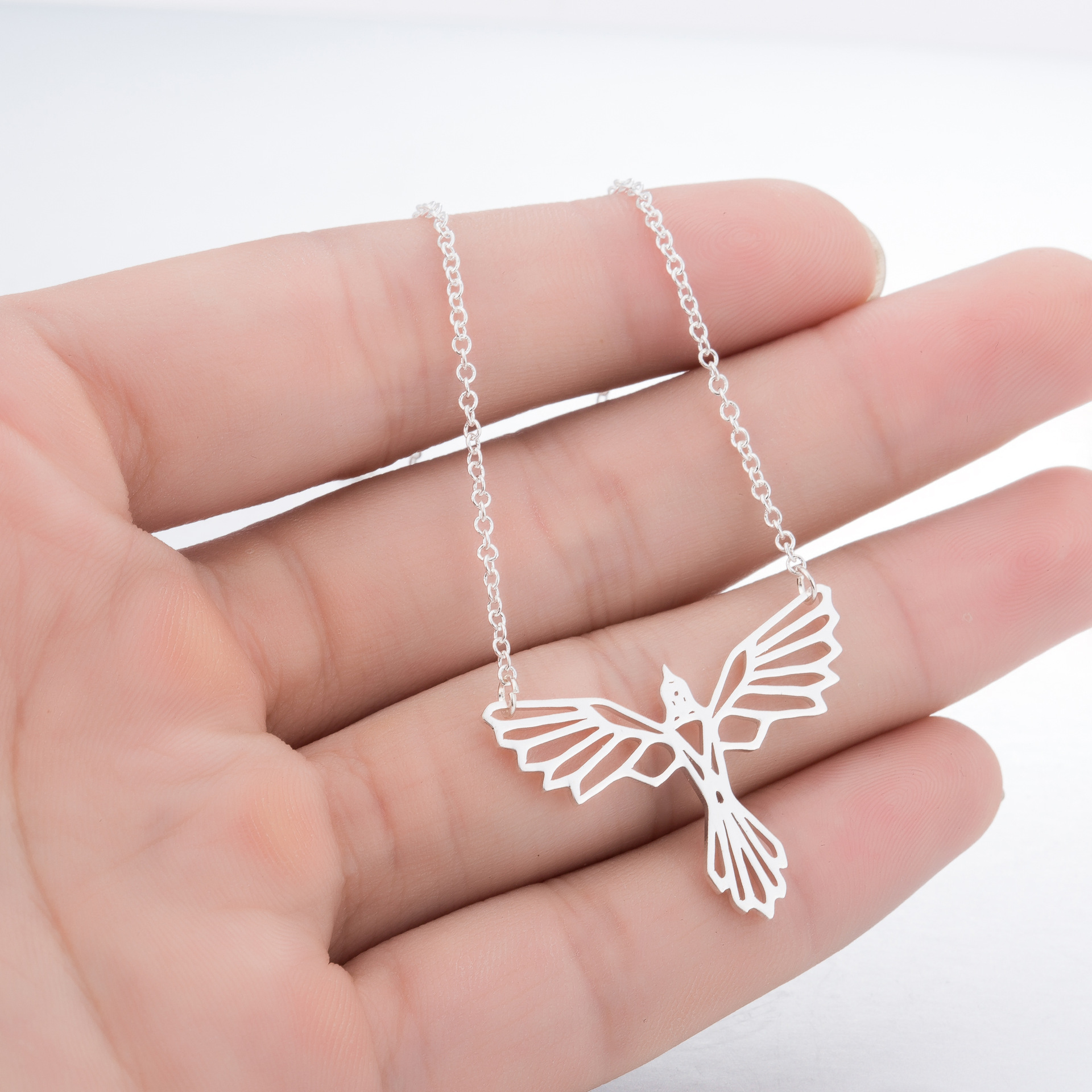 神兽折纸项链几何项链动物翅膀飞翔鸟类饰品厂家批发零售