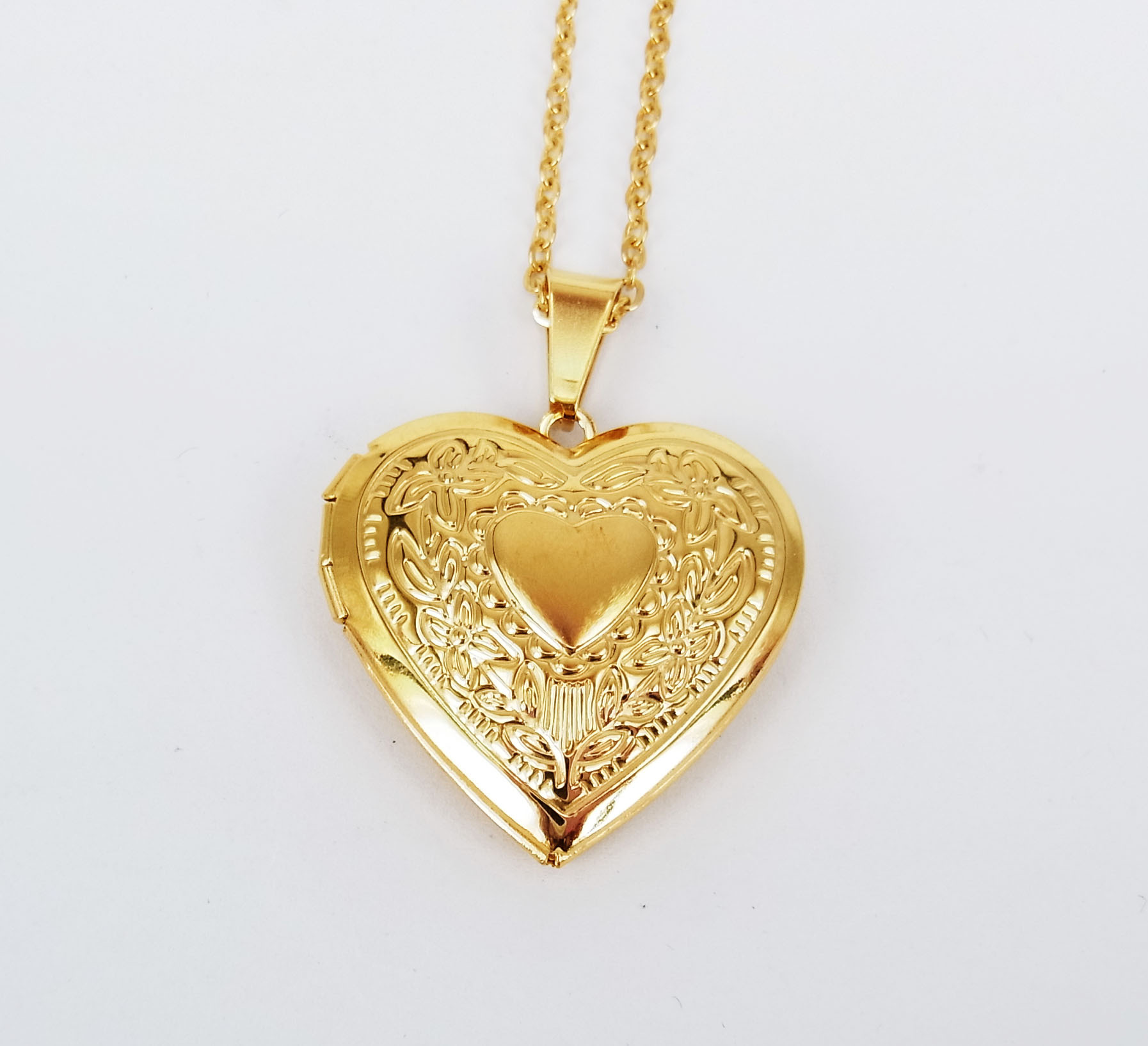 厂家现货可打开心形相盒吊坠简约时尚 diy相片盒坠子