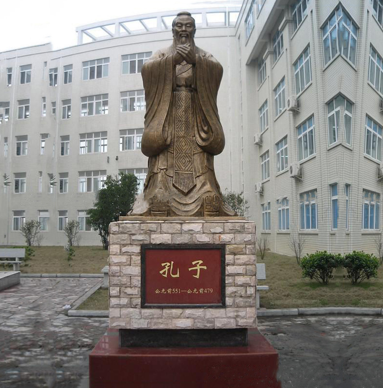 【品 名】  铜孔子像雕塑,校园先师孔子铜像             【重 量】