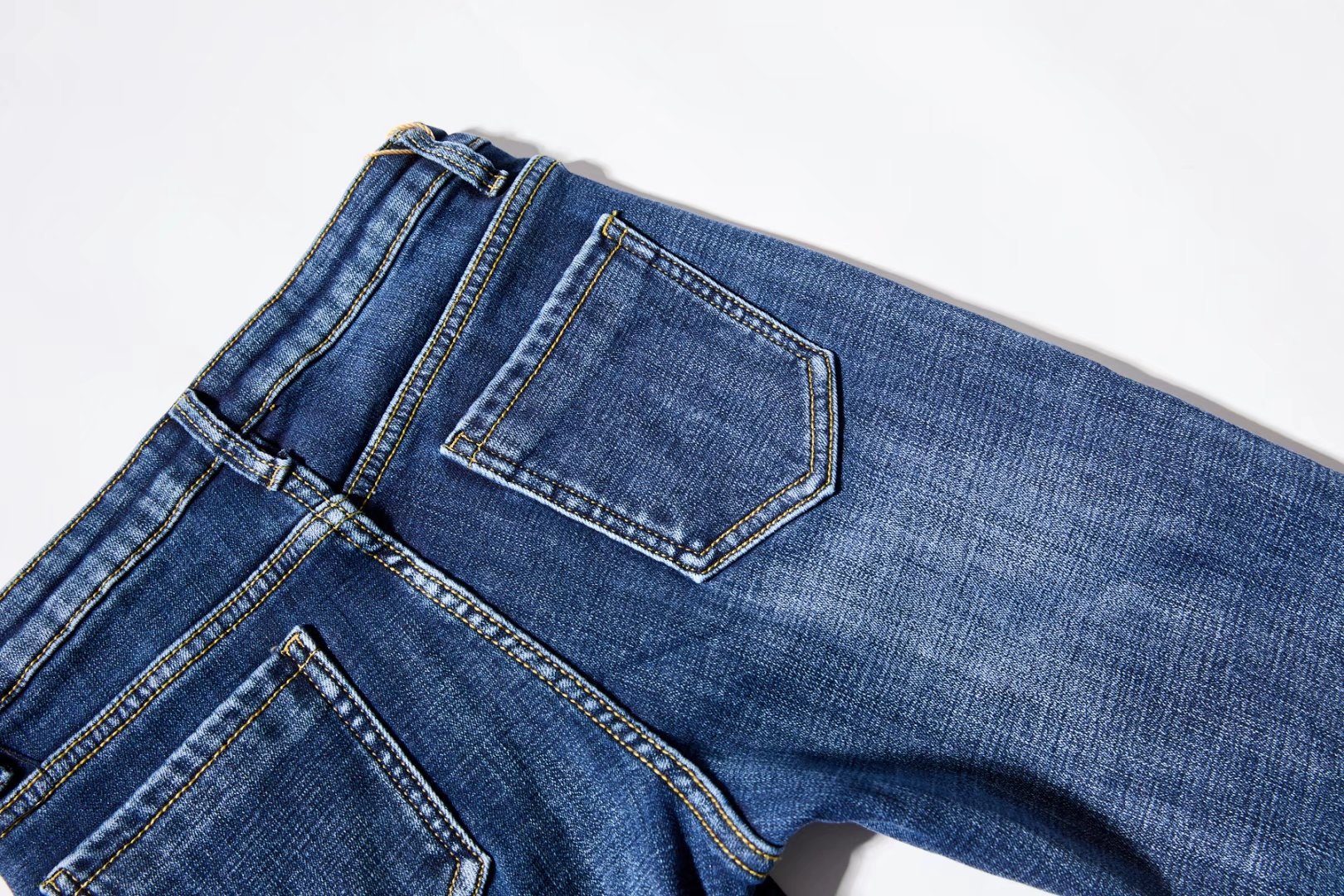 外贸女装简约舒适百搭显瘦不锁边加绒弹力直筒牛仔裤速卖通代发