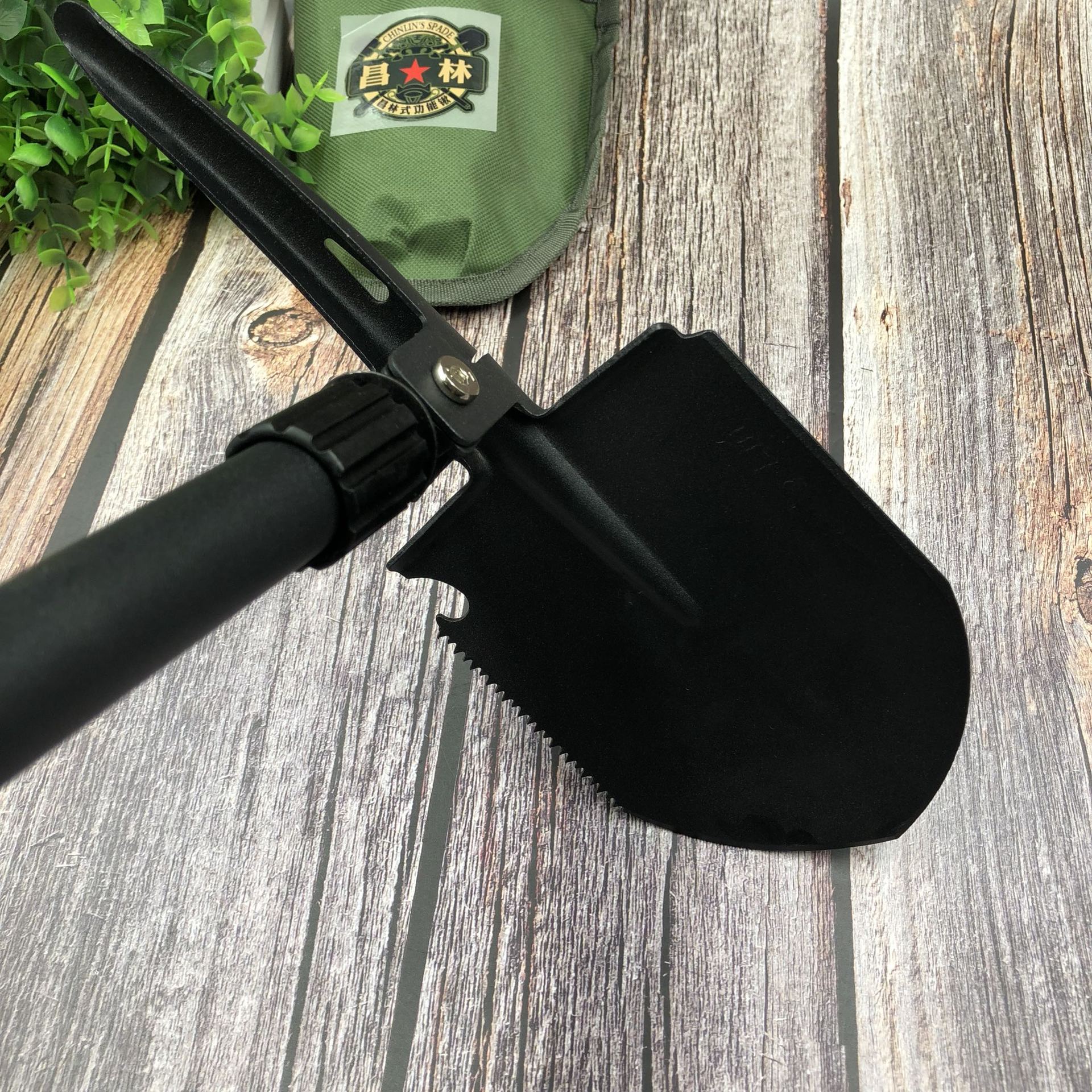 批发黑色昌林408c多功能工兵铲救生铲钓鱼铲便携户外铲子铁锹军锹