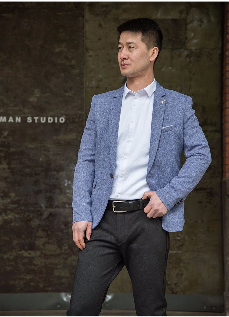 卡西亚 真皮男士皮带 头层牛皮腰带休闲男式 商务男款纯铜针扣