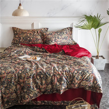 新款 北欧风格高端床上用品数码印花纯棉140支缎纹商务四件套