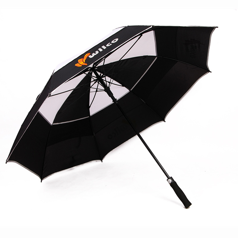 Golf Umbrella Umbrella 30-Inch Oversized Fiber Bone Double-Layer Business Gift Printing Logo Advertising Umbrella Factory Wholesale