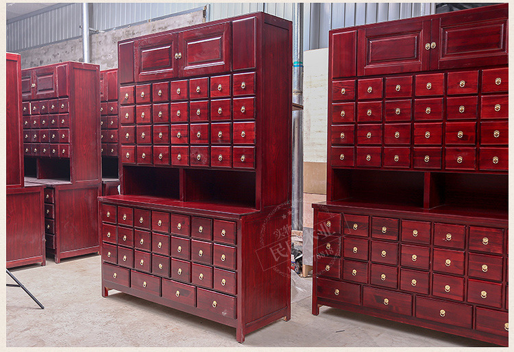 全实木错台式中药店药柜中医院药房储药柜实木中草药柜实木中药柜