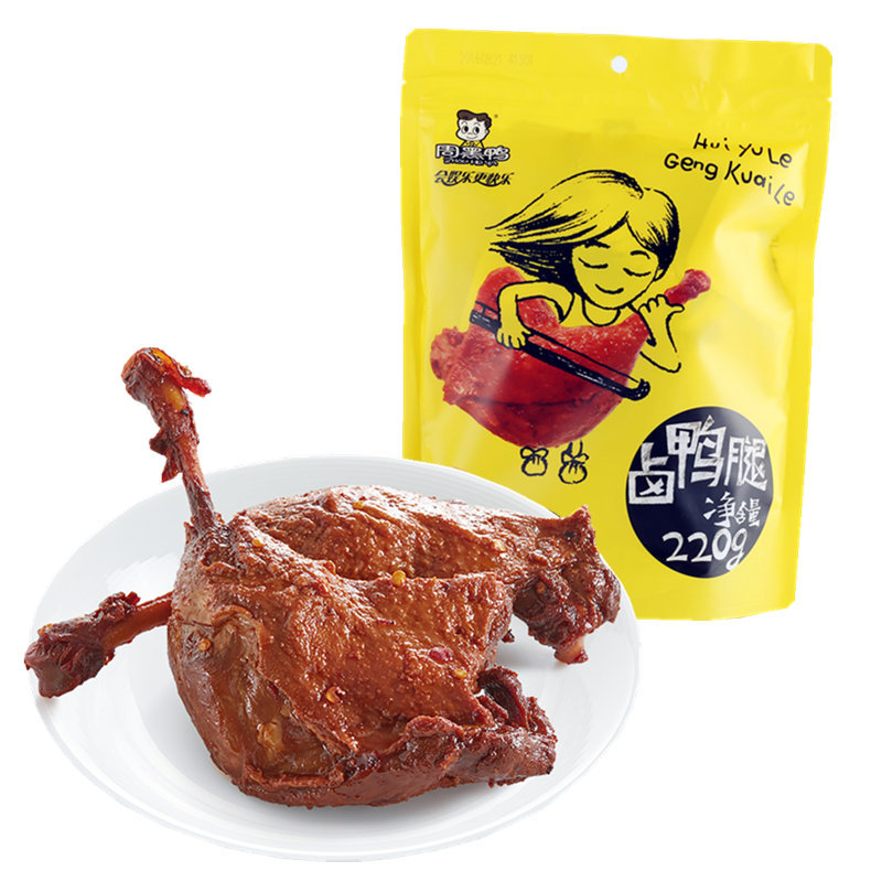 周黑鸭鸭腿220g武汉特产真空小包装食品麻辣甜辣网红零食小吃小包