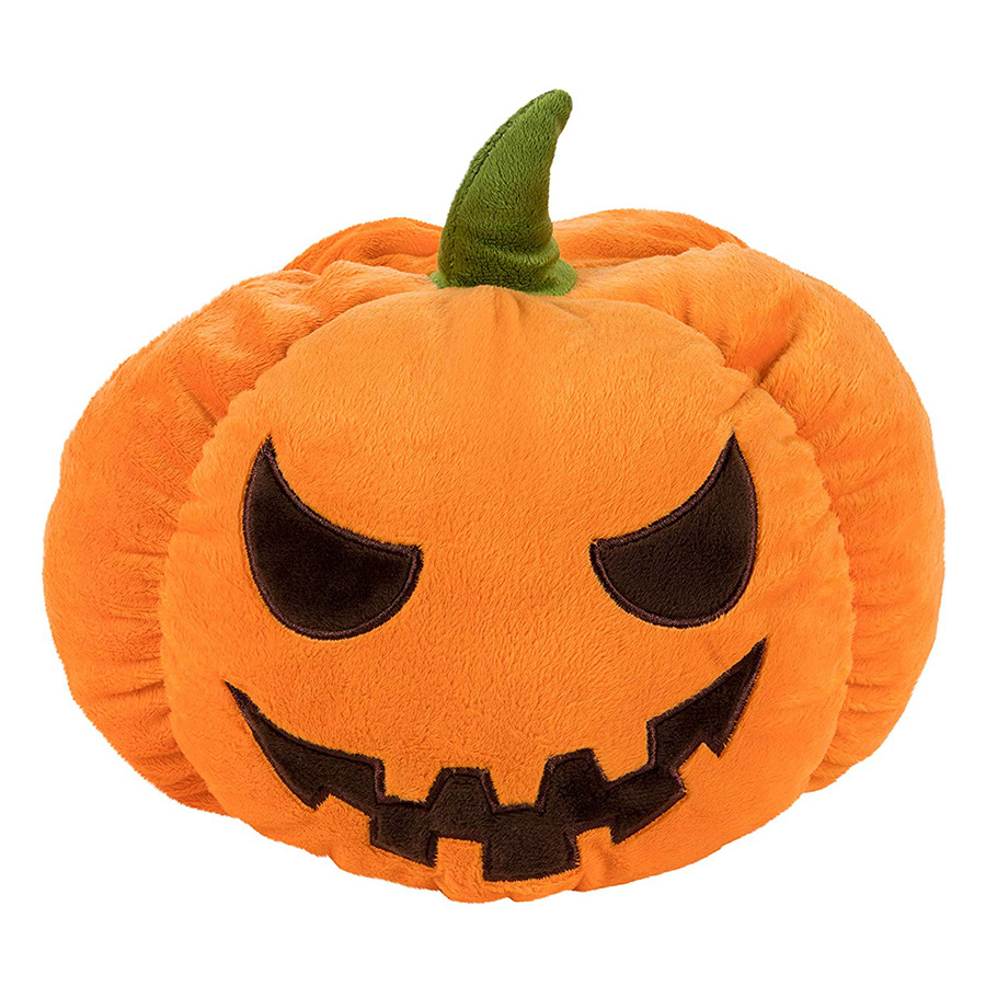 c965毛绒玩具万圣节南瓜抱枕橙色填充娃娃公仔万圣节毛绒玩具南瓜
