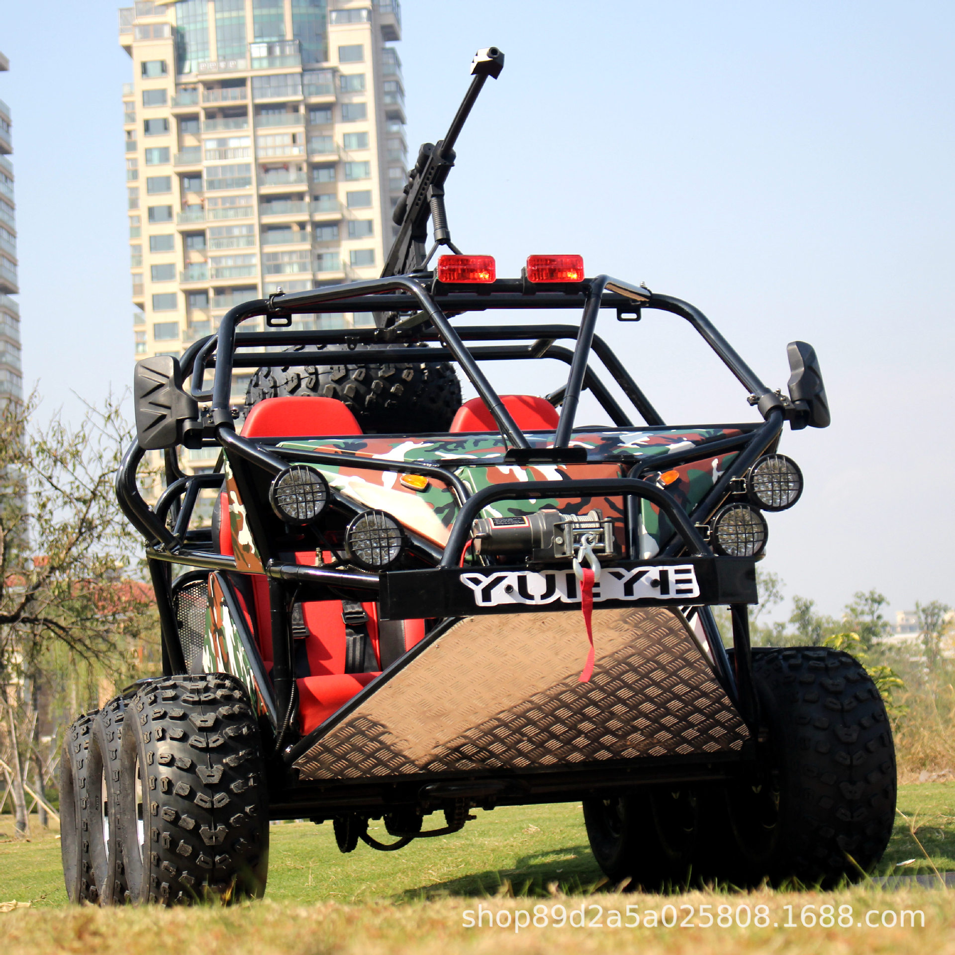 450cc卡丁车沙滩越野摩托车全地形山地车6轮六驱轴链沙漠游乐场车