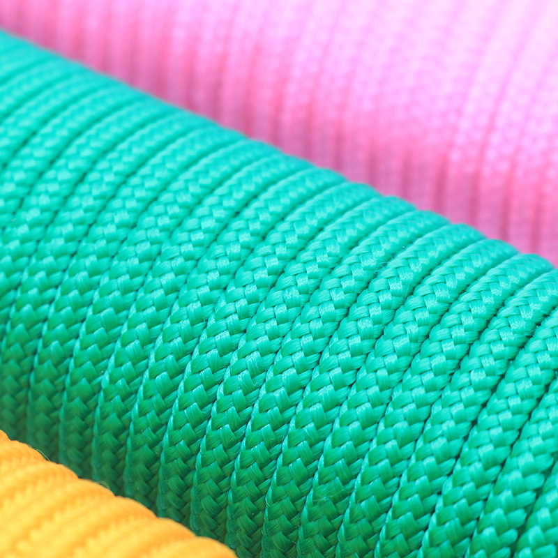 厂家直销丙纶绳4mm彩色16股编织产地货源丙纶绳子定制款量大批发