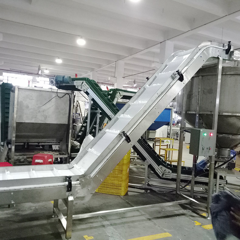 非标定制全自动板链爬坡物料输送线 自动提升板链传输线工业设备