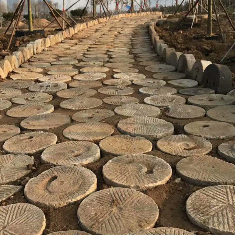 石磨盘公园装饰精品石磨盘铺路庭院广场石磨片厂家批发定制