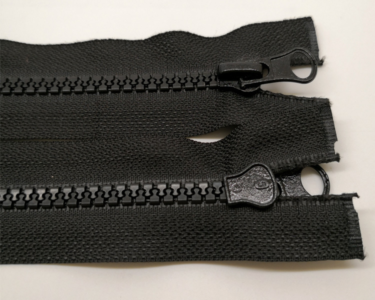 厂家直销5号树脂拉链开尾粗齿黑色现货 羽绒服工作服外套拉链批发