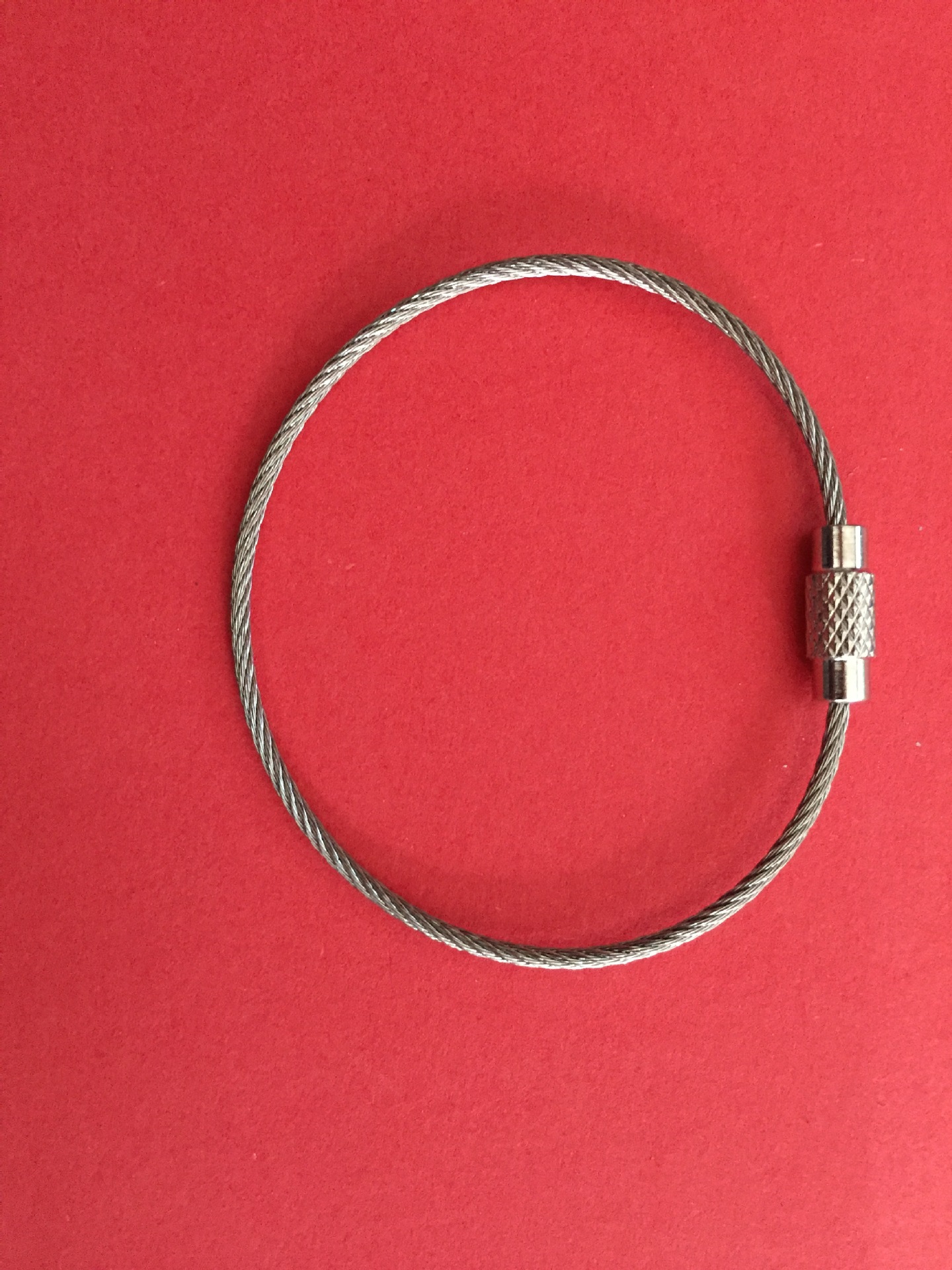 钢丝绳 行李牌钢丝绳扣 金属螺丝扣 活动钢丝锁 钢丝圈 钥匙圈