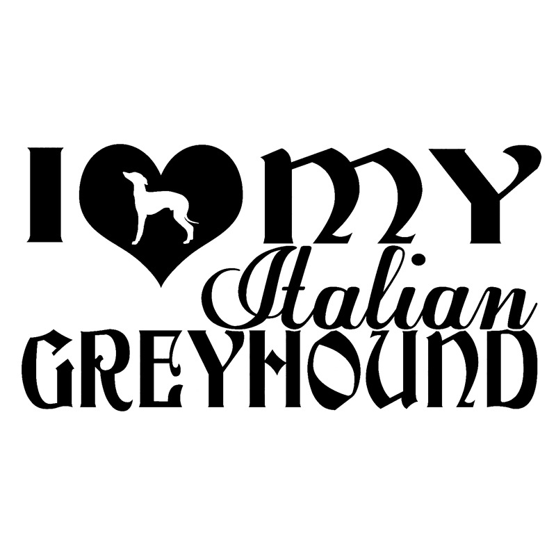 外贸italian greyhound车贴 意大利灰狗车贴 greyhound反光贴