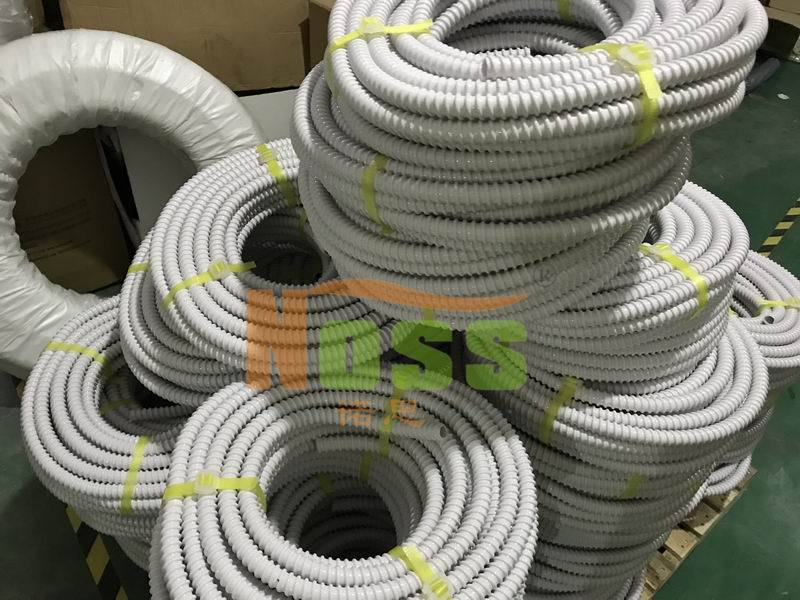 厂家直销pvc风管 pvc风琴管 方骨塑筋螺旋软管 灰色pvc阻燃吸尘管