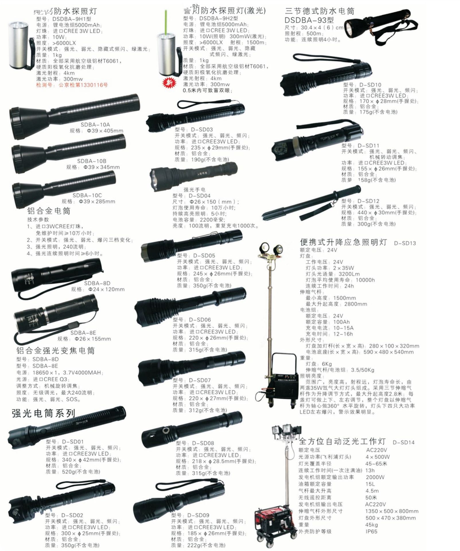 警用强光防水防爆探照灯手提式激光防爆搜索灯 led应急灯